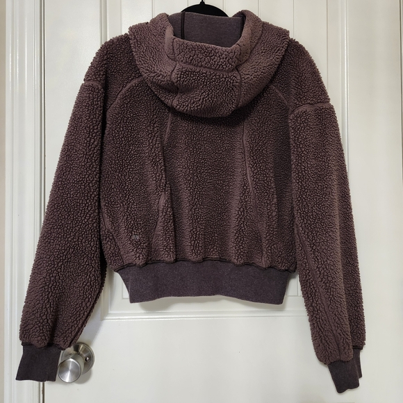 Lululemon Short Sweet and Sherpa Jacket Heathered Antique Bark Antique Bark Med - Picture 4 of 12